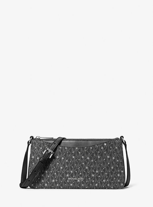 Michael Kors Arden Medium Printed Signature Logo Crossbody Black