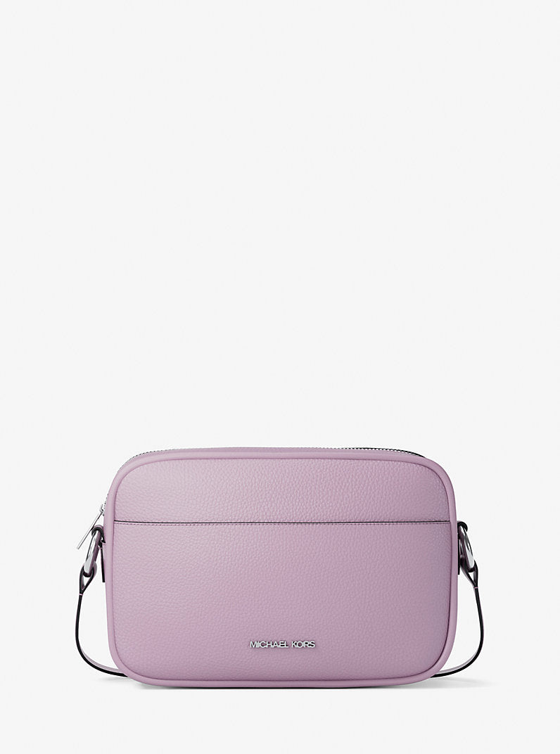 Michael Kors Jet Set Pebbled Leather Camera Crossbody Lt Quartz