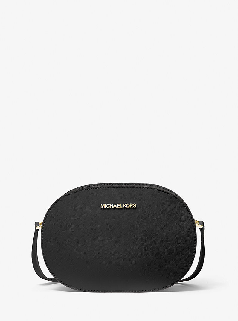 Michael Kors Jet Set Travel Medium Saffiano Leather Crossbody Black