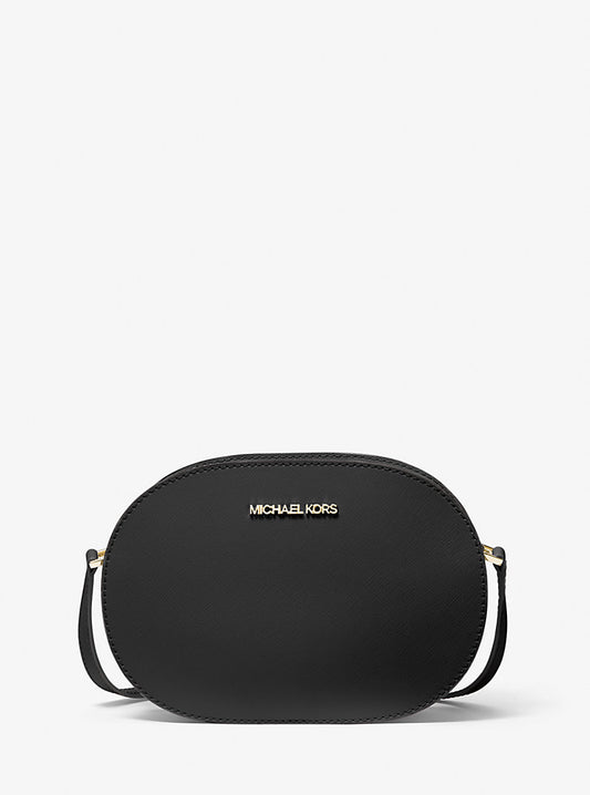 Michael Kors Jet Set Travel Medium Saffiano Leather Crossbody Black