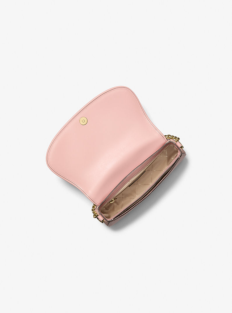Michael Kors Mila Medium Sig Logo Messenger Powder Blush